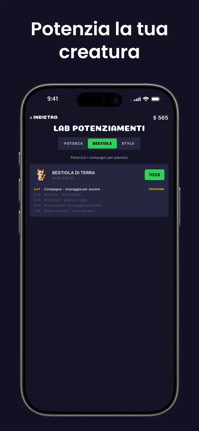 Potenzia il tuo compagno — la sezione compagni del Boost Lab con l'animaletto della Terra